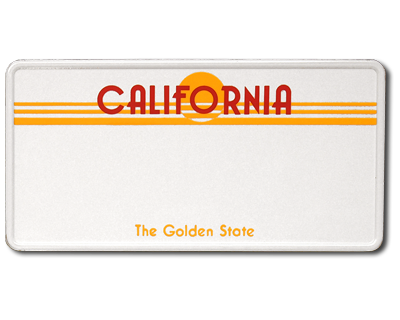 US plate - California 2